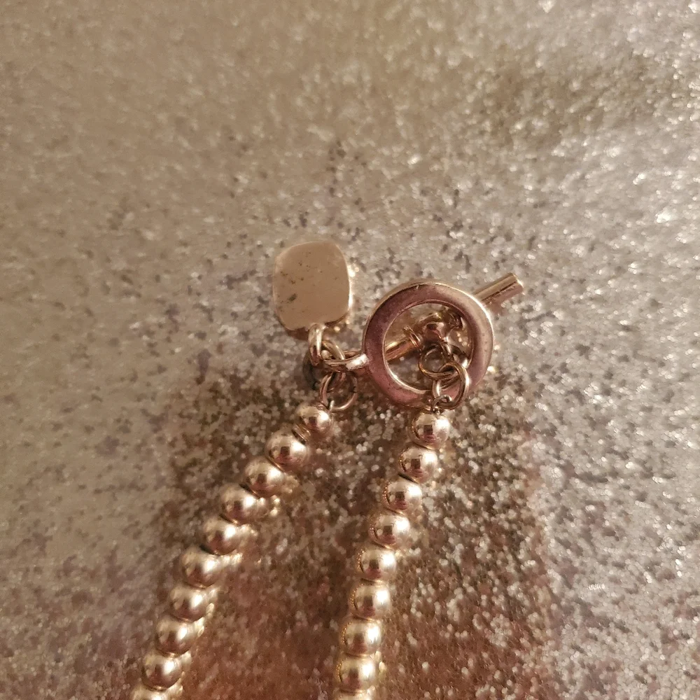 RLL: gold tone beaded necklace. - Picture 2 of 4